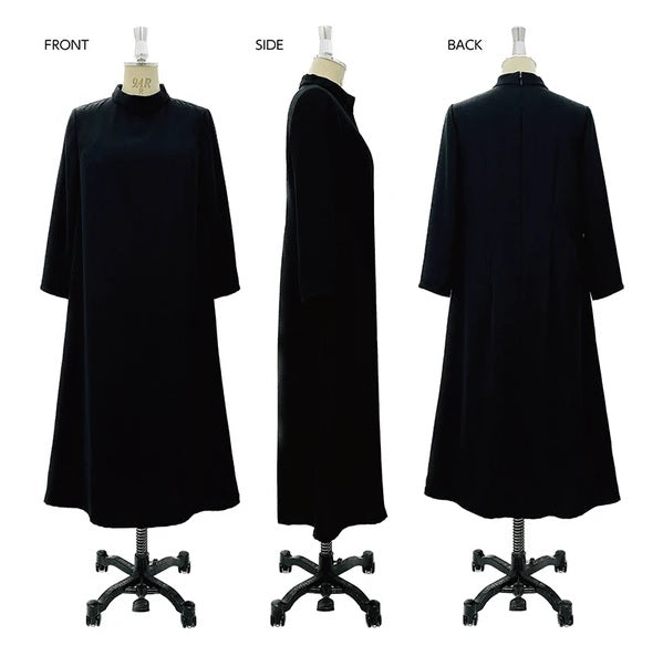 Japanese Sewing Pattern – Lady High Neck A-Line Long Dress