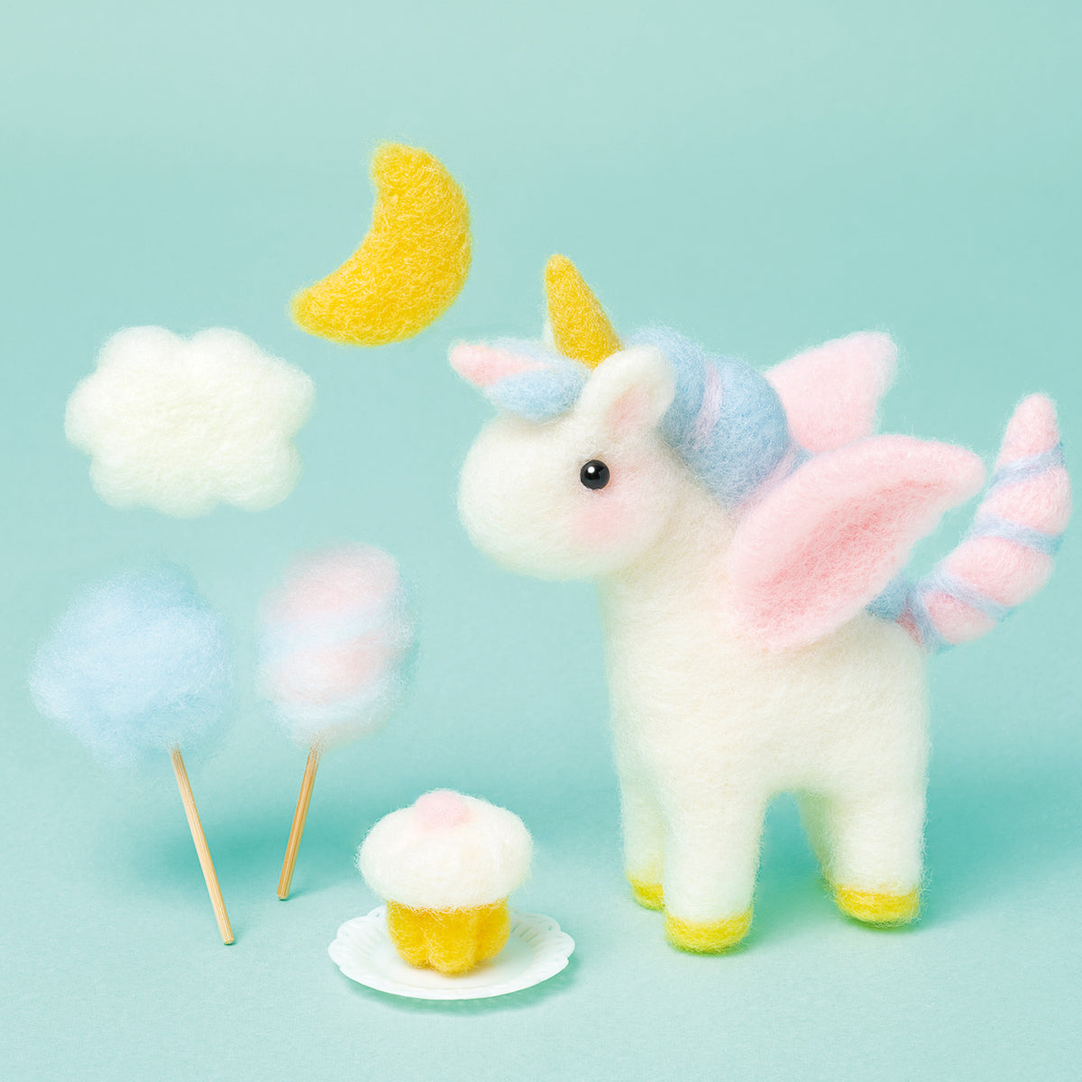 Hamanaka Needle Felting Kit – Unicorn (Japanese Instructions Only)