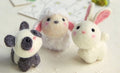 Hamanaka Needle Felting Kit – Little Friends Panda, Sheep & Rabbit (English & Japanese Instructions)