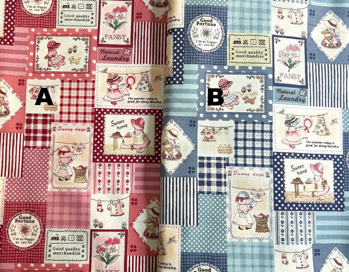 Japanese Cotton Fabric - Sunbonnet Sue (C) Laundry