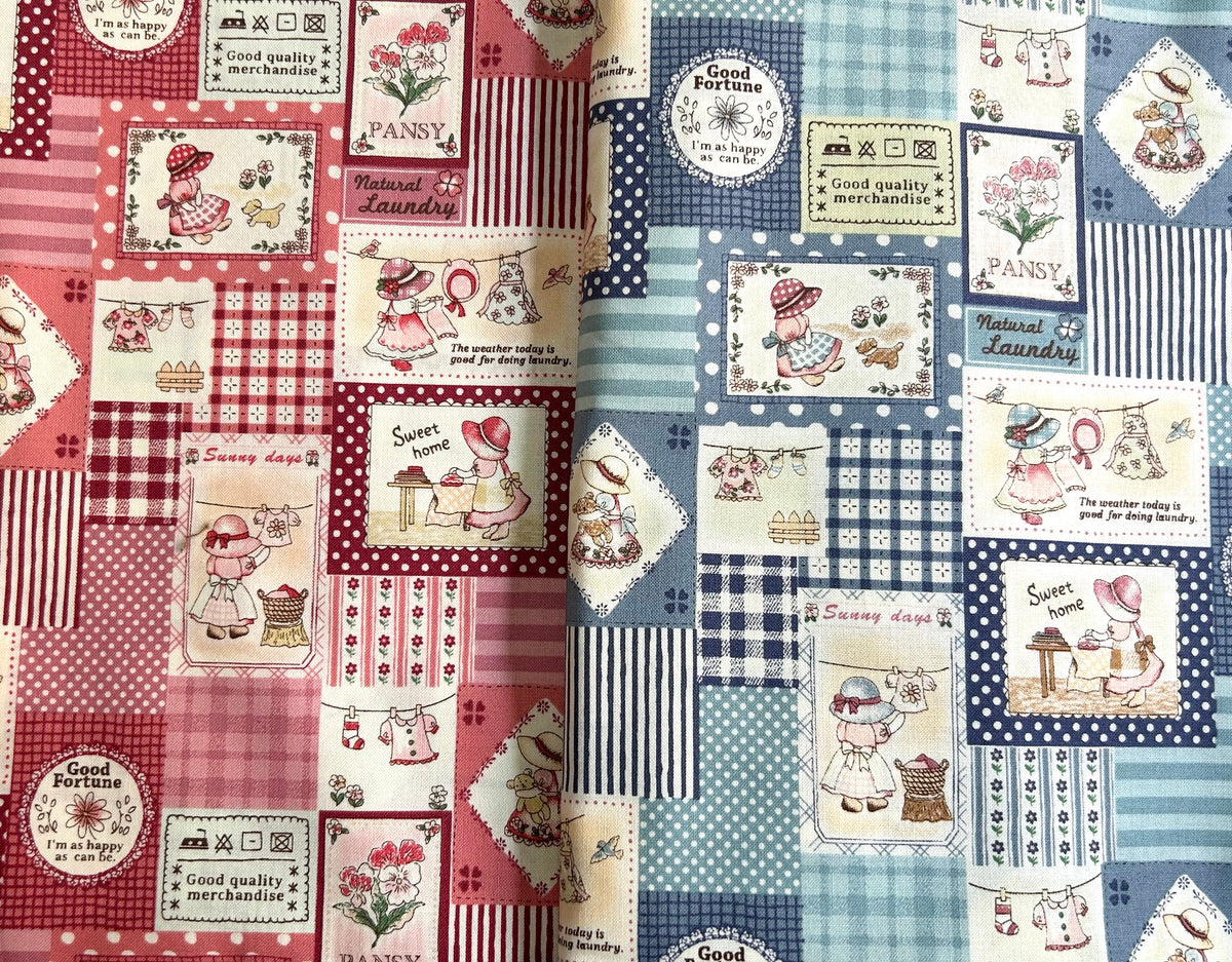 Japanese Cotton Fabric - Sunbonnet Sue (C) Laundry
