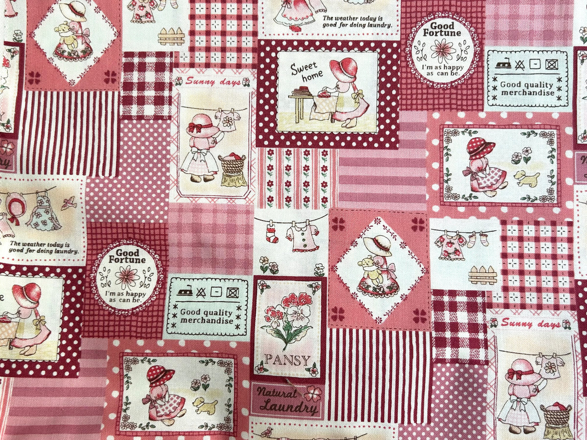 Japanese Cotton Fabric - Sunbonnet Sue (C) Laundry