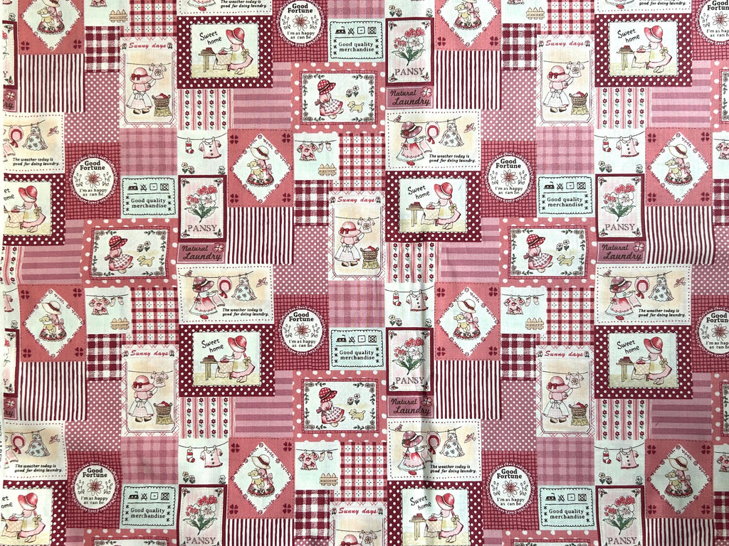 Japanese Cotton Fabric - Sunbonnet Sue (C) Laundry
