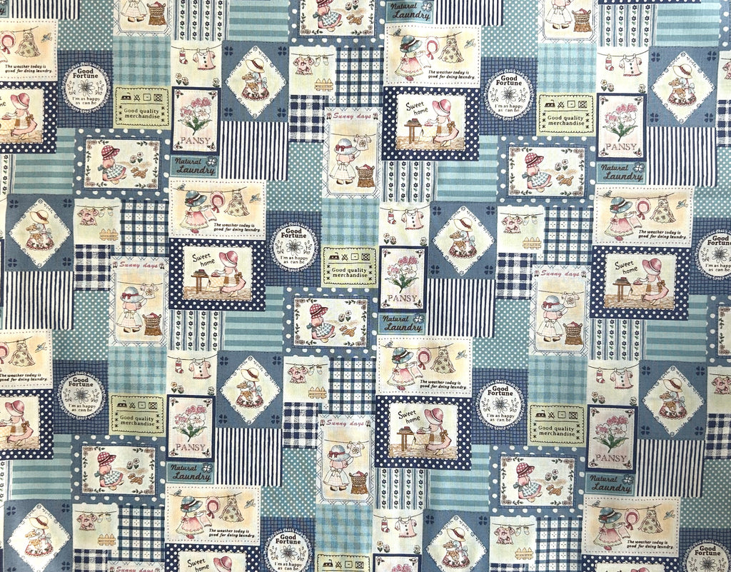 Japanese Cotton Fabric - Sunbonnet Sue (C) Laundry