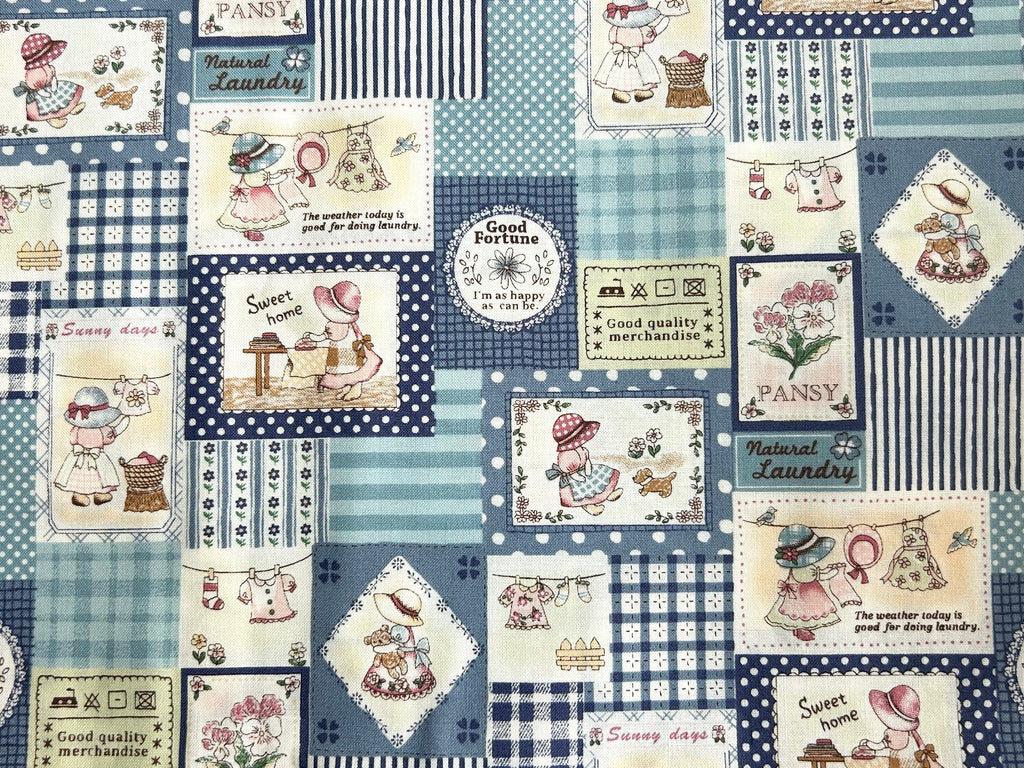 Japanese Cotton Fabric - Sunbonnet Sue (C) Laundry
