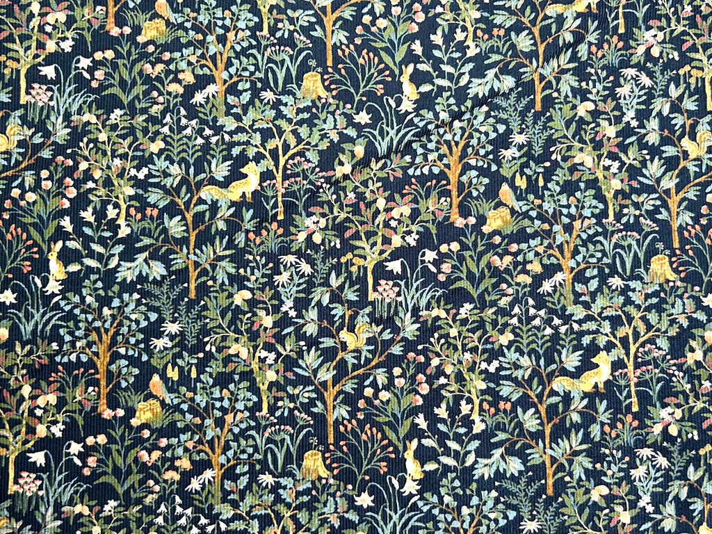 Japanese Cotton Corduroy Fabric – Forest Animals