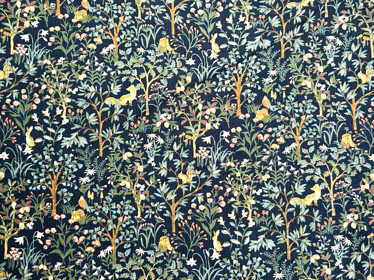 Japanese Cotton Corduroy Fabric – Forest Animals