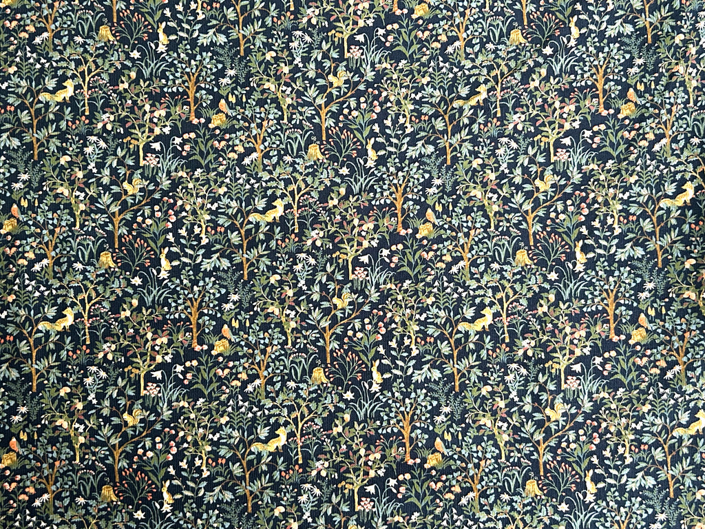 Japanese Cotton Corduroy Fabric – Forest Animals