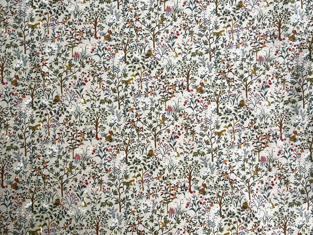 Japanese Cotton Corduroy Fabric – Forest Animals