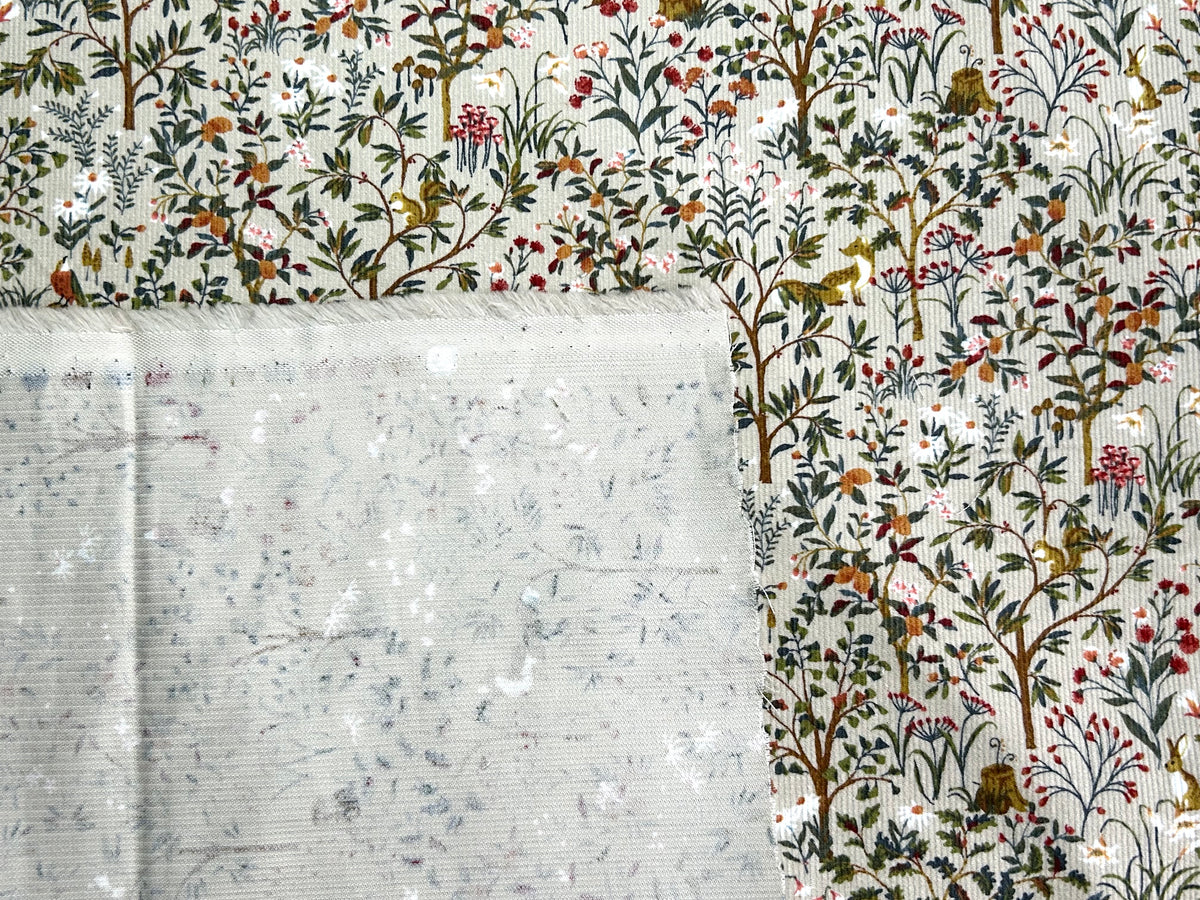Japanese Cotton Corduroy Fabric – Forest Animals