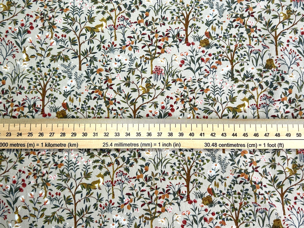 Japanese Cotton Corduroy Fabric – Forest Animals