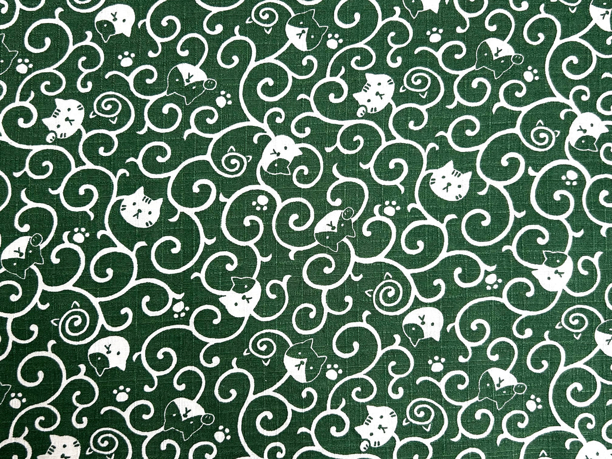 Japanese Cotton Dobby Fabric – Fukufuku Cats
