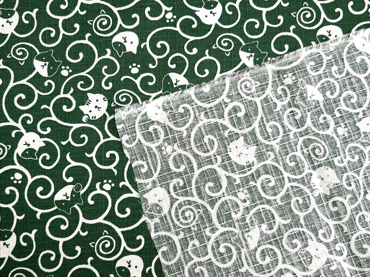 Japanese Cotton Dobby Fabric – Fukufuku Cats