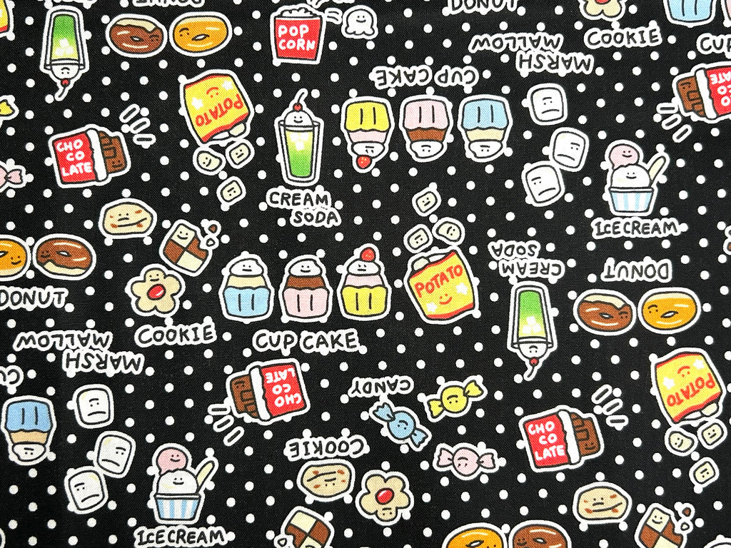 Japanese Cotton Fabric – Kawaii Food, Snacks & Sweets
