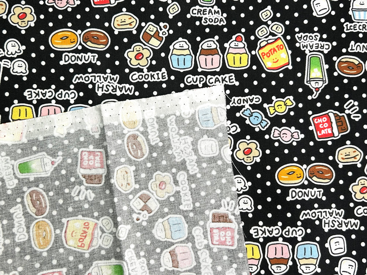 Japanese Cotton Fabric – Kawaii Food, Snacks & Sweets