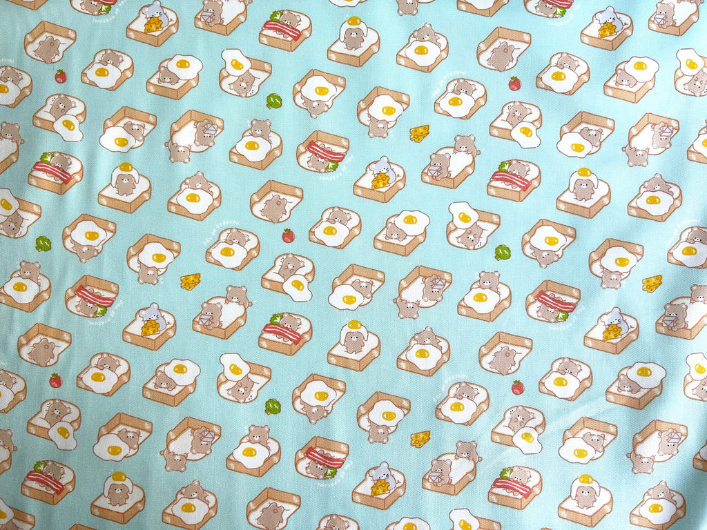 Japanese Cotton Oxford Fabric – Fluffy Bear Bread Bed