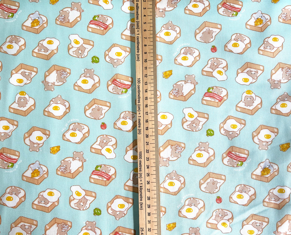 Japanese Cotton Oxford Fabric – Fluffy Bear Bread Bed