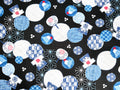 Japanese Dobby Cotton Fabric – Summer Festival & Mount Fuji