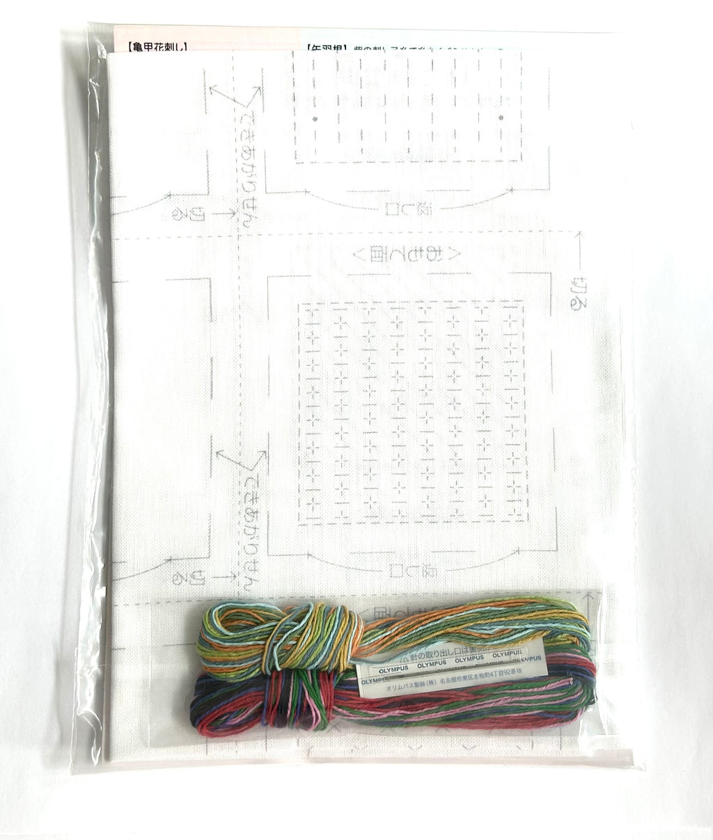 Olympus Sashiko Kit – Kuguri-zashi Coasters, Set of 5 (Japanese Instructions Only)