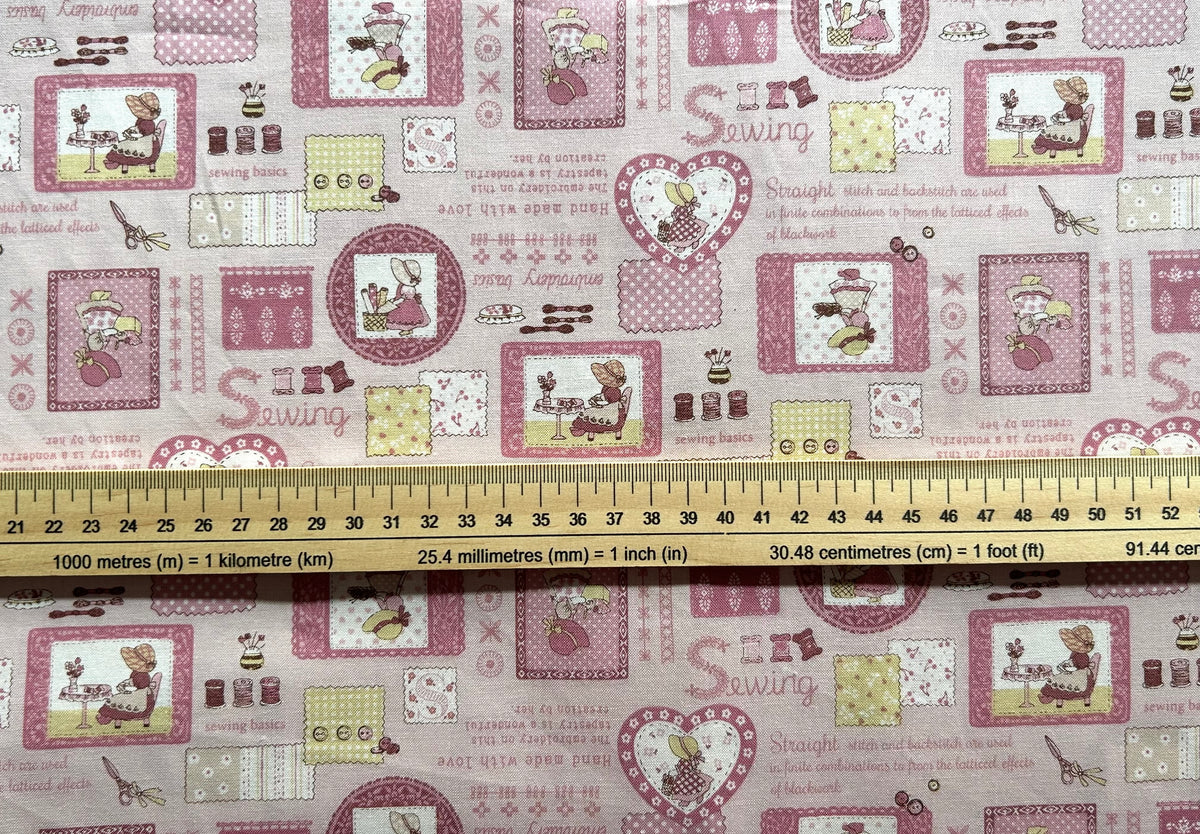 Japanese Cotton Fabric – Sun Bonnet Sue (A) Sewing & Embroidery
