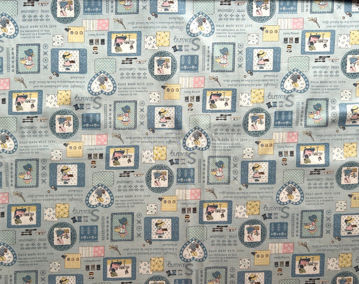 Japanese Cotton Fabric – Sun Bonnet Sue (A) Sewing & Embroidery