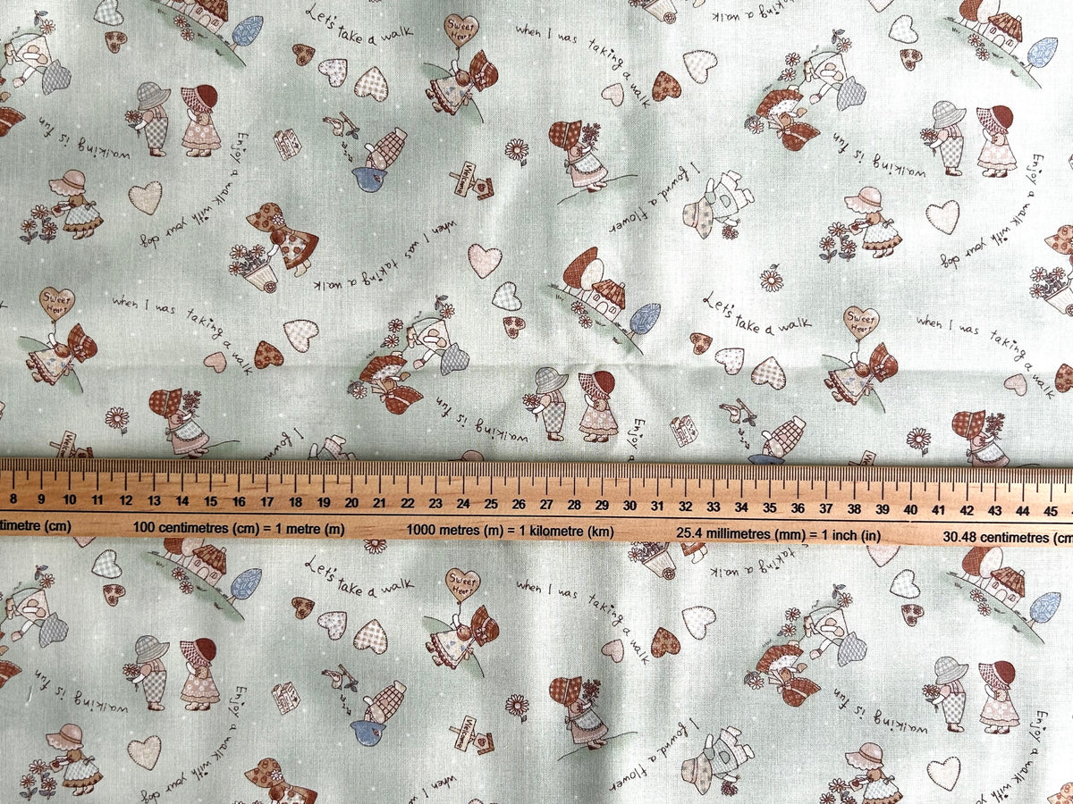 Japanese Cotton Fabric - Sunbonnet Sue (D)