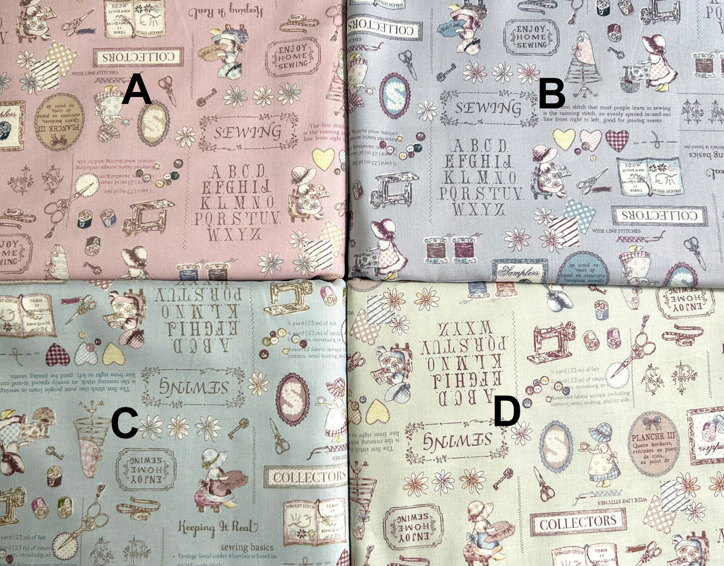 Japanese Cotton Fabric - Sunbonnet Sue (B)