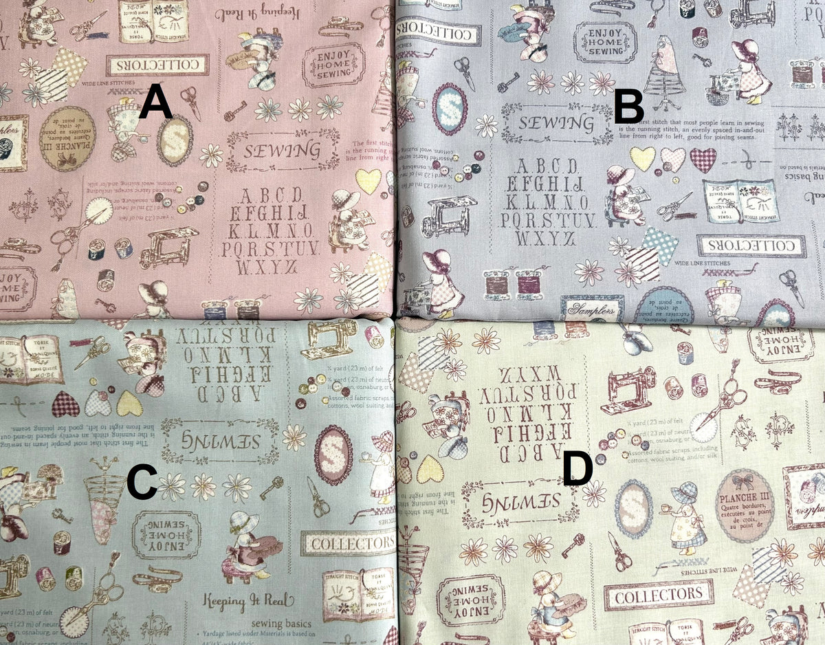 Japanese Cotton Fabric - Sunbonnet Sue (B)